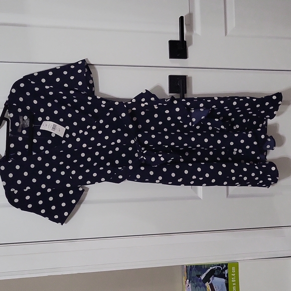 Navy polka dot dress - Picture 1 of 2